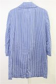 画像2: COMME des GARCONS HOMME PLUS ギンガムチェック比翼シャツ  T-20-09-13-1086-CD-bl-OD-ZH (2)