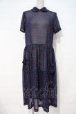 画像1: COMME des GARCONS / ハート刺繍ワンピース S ネイビー I-24-09-10-001-op-HD-ZI (1)