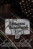 画像3: Vivienne Westwood / タータンチェックタイ付シャツ   H-23-10-15-040-bl-IN-ZH (3)