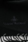 画像2: Vivienne Westwood /ロゴ刺繍ウールマフラー   黒  H-23-12-10-129-gd-IN-ZH (2)