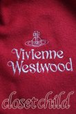 画像2: Vivienne Westwood /ロゴ刺繍ウールマフラー   赤  H-23-12-10-130-gd-IN-ZH (2)