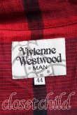 画像3: Vivienne Westwood / タータンチェック変形ロングシャツ    44 赤  H-23-12-17-017-bl-IN-ZH (3)