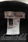 画像4: Vivienne Westwood / ツイードキャスケット   黒  H-23-12-31-094-ha-OD-ZH (4)