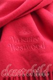 画像2: Vivienne Westwood /ロゴ刺繍マフラー   赤  H-23-12-31-112-gd-OD-ZH (2)