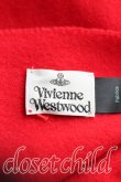 画像3: Vivienne Westwood /ロゴ刺繍マフラー   赤  H-23-12-31-112-gd-OD-ZH (3)