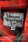 画像4: Vivienne Westwood MAN / ブロックチェックアシメカラーシャツ 46 赤  H-24-02-25-101-bl-OD-ZH (4)