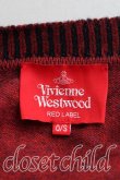 画像3: Vivienne Westwood / オーブ刺繍Vネックニット O/S 紺×赤  H-24-04-14-024-to-IN-ZH (3)