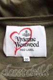 画像3: Vivienne Westwood / メッシーオーブギャザーカットソー 00 赤ｘカーキ  H-24-04-21-141-to-OD-ZH (3)