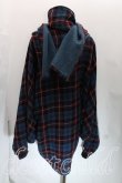 画像2: Vivienne Westwood / タータンチェックストールコート 3 青  H-24-06-02-084-co-IN-ZH (2)