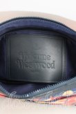 画像4: Vivienne Westwood / オーブチェッカーショルダーバッグ  オレンジ×紺  H-24-06-02-006-ba-IN-ZH (4)