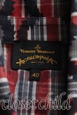 画像3: Vivienne Westwood / スグイルスクエアシャツ 40 赤×灰  H-24-06-09-021-bl-IN-ZH (3)