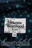 画像3: Vivienne Westwood MAN / スター柄シャツ 48 緑  H-24-06-30-049-bl-OD-ZH (3)