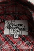 画像3: Vivienne Westwood MAN / チェックスカーフ長袖シャツ 48 赤  H-24-06-30-050-bl-OD-ZH (3)