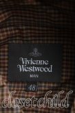 画像3: Vivienne Westwood / チェックスカーフ長袖シャツ 48 茶  H-24-07-07-065-bl-OD-ZH (3)