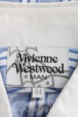 画像3: Vivienne Westwood MAN / ストライプアシメシャツ 44 青  H-24-07-14-088-bl-OD-ZH (3)