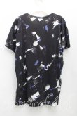 画像2: Vivienne Westwood MAN / チェックペイントptTシャツ M 黒  H-24-08-18-066-ts-IN-ZH (2)