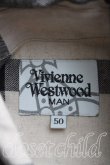 画像3: Vivienne Westwood MAN / 格子チェックレイヤードロングシャツ 50 生成  H-24-09-01-022-bl-IN-ZH (3)