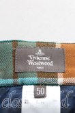 画像3: Vivienne Westwood MAN / タータンチェックダブルパンツ 50 茶×青  H-24-09-01-015-pa-IN-ZH (3)