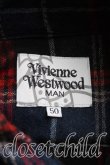 画像3: Vivienne Westwood / オーブ刺繍タータンチェックロングシャツ 50 紺  H-24-09-01-020-bl-IN-ZH (3)