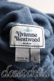 画像3: Vivienne Westwood MAN / カラーオーブ刺繍タートルニット L 青  H-24-09-15-014-to-OD-ZH (3)