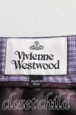 画像3: Vivienne Westwood / チェック変形スカート 36 紫  H-24-09-22-082-sk-OD-ZH (3)