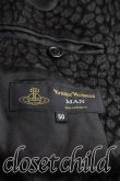 画像3: Vivienne Westwood MAN / 総柄ハラコロングコート 50 黒  H-24-09-22-008-co-IN-ZH (3)