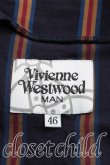 画像3: Vivienne Westwood MAN //シンストライプムーブメントシャツ 46 紺  H-24-09-29-048-bl-OD-ZH (3)