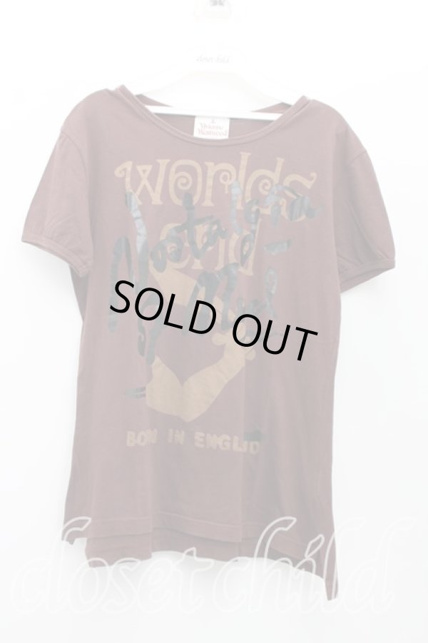 画像1: Vivienne Westwood / worlds end ptTシャツM 茶 H-24-10-06-023-ts-IN-ZH (1)