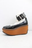 画像3: Vivienne Westwood / エナメルアンクルストラップシューズ37 黒 H-24-10-06-089-sh-IN-ZH (3)