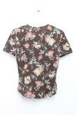 画像2: Vivienne Westwood / ジャガードフラワーTシャツ S 茶  H-24-10-13-056-ts-OD-ZH (2)