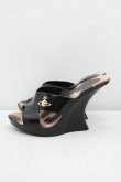 画像3: Vivienne Westwood×Melissa / レオパードウェッジサンダル 37 黒  H-24-10-13-013-sh-OD-ZH (3)