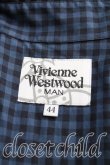 画像3: Vivienne Westwood MAN / ギンガムチェックロングシャツ 44 青  H-24-10-20-015-bl-OD-ZH (3)