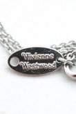 画像4: Vivienne Westwood / シンラインフラットオーブネックレス  シルバー  H-24-11-10-068-nl-OD-ZH (4)