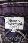 画像3: Vivienne Westwood MAN / タータンチェッククレリックシャツ 50 紫  H-24-11-10-014-bl-OD-ZH (3)