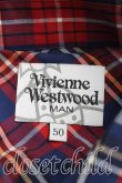 画像3: Vivienne Westwood MAN / タータンチェッククレリックシャツ 50 赤  H-24-11-10-016-bl-OD-ZH (3)