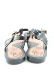 画像4: Vivienne Westwood×Melissa / Tストラップサンダル 24.5 黒  H-24-11-24-064-sh-OD-ZH (4)