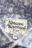 画像3: Vivienne Westwood MAN / オーブ総柄高襟シャツ 44 青  H-25-01-19-028-bl-IN-ZH (3)