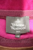 画像3: Vivienne Westwood MAN / 2トーンベロア トライアングル長袖Tシャツ    48 ブラウンX紫  I-23-10-25-002-to-HD-ZI (3)