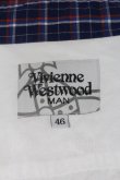 画像3: Vivienne Westwood MAN / チェック襟オーブ刺繍シャツ 46 白Ｘ紺チェック  I-24-03-07-021-bl-HD-ZI (3)