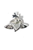 画像2: Vivienne Westwood / ACC tiny diamante heart stud pierce  シルバーＸ赤  I-24-05-22-035-ac-HD-ZI (2)