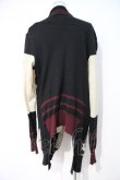 画像2: Vivienne Westwood / KERR JUMPERニットカーディガン S/M アイボリーＸ黒Ｘ赤  I-24-08-14-009-to-HD-ZI (2)