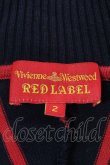 画像3: Vivienne Westwood / 単色オーブ刺繍ボーダーニットトップス 2 黒Ｘ赤  I-24-09-18-009-to-HD-ZI (3)