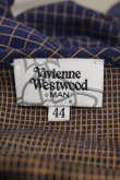 画像3: Vivienne Westwood MAN / オーブ刺繍チェックトップス 44 ネイビーＸブラウンチェック  I-24-12-18-036-to-HD-ZI (3)