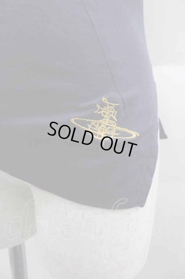 画像3: ヴィヴィアンウエストウッド 中古 / 裾オーブ刺繍半袖ポロT    I-25-03-31-006-to-HD-ZI (3)