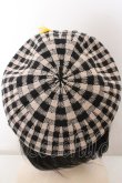 画像3: Vivienne Westwood / HAT/編ミ込ミチェックベレー帽   S-M ブラック  O-23-10-22-035-ha-YM-OS (3)