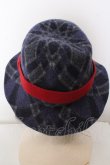 画像3: Vivienne Westwood / HAT/ウールチェックハット   S-M ネイビーxレッド  O-23-10-22-036-ha-YM-OS (3)