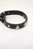 画像2: Vivienne Westwood MAN /  AARON LEATHER BRACELET   ブラック×シルバー  O-23-11-26-116-ac-IG-OS (2)