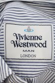 画像6: Vivienne Westwood MAN / オーブ刺繍ストライプボタンダウンシャツ   ブルー×ホワイト  O-24-01-21-020-bl-YM-OS (6)