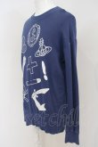 画像2: ANGLOMANIA / /NEWS SWEATER LOGO'S MIX    L ネイビー  O-24-01-28-016-to-YM-ZH (2)