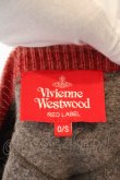 画像5: Vivienne Westwood / 切リ替エウールニットセーター 0/S グレーｘレッド  O-24-04-21-021-to-YM-OS (5)